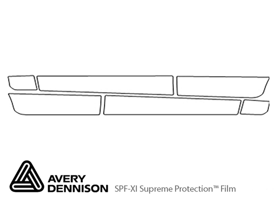 Mercedes-Benz GLC-Class 2016-2022 Avery Dennison Clear Bra Door Cup Paint Protection Kit Diagram