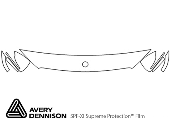 Mercedes-Benz GLC-Class 2016-2024 Avery Dennison Clear Bra Hood Paint Protection Kit Diagram