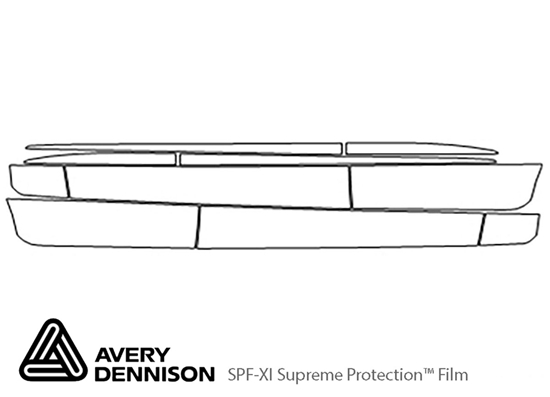 Mercedes-Benz GLC-Class 2019-2022 Avery Dennison Clear Bra Door Cup Paint Protection Kit Diagram