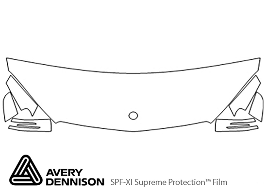 Mercedes-Benz GLE-Class 2016-2024 Avery Dennison Clear Bra Hood Paint Protection Kit Diagram