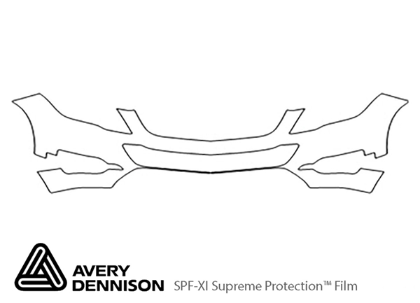 ##LONGDESCRIPTIONNAME2## Avery Dennison Clear Bra Bumper Paint Protection Kit Diagram