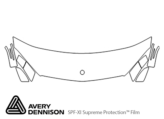 Mercedes-Benz GLS-Class 2017-2023 Avery Dennison Clear Bra Hood Precut PPF Diagram