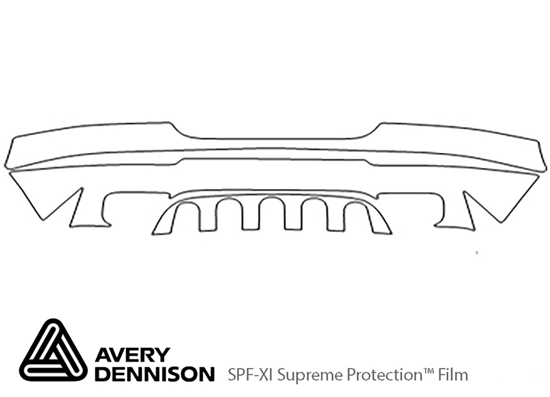 Mercedes-Benz M-Class 1998-2001 Avery Dennison Clear Bra Bumper Paint Protection Kit Diagram