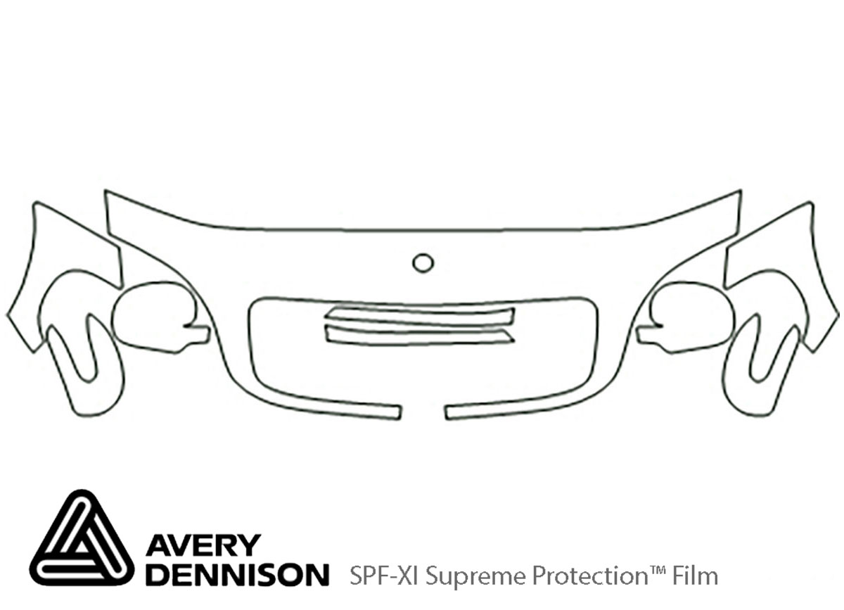 ##LONGDESCRIPTIONNAME2## Avery Dennison Clear Bra Hood Paint Protection Kit Diagram