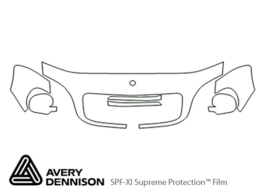 Mercedes-Benz M-Class 1998-2002 Avery Dennison Clear Bra Hood Paint Protection Kit Diagram