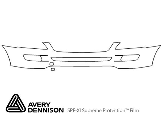 Mercedes-Benz M-Class 2006-2008 Avery Dennison Clear Bra Bumper Paint Protection Kit Diagram