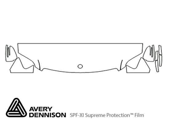 Mercedes-Benz M-Class 2009-2011 Avery Dennison Clear Bra Hood Paint Protection Kit Diagram