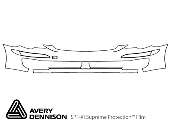 Mercedes-Benz R-Class 2006-2007 Avery Dennison Clear Bra Bumper Paint Protection Kit Diagram