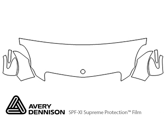 Mercedes-Benz R-Class 2006-2010 Avery Dennison Clear Bra Hood Paint Protection Kit Diagram