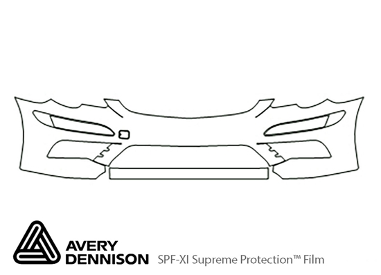 Mercedes-Benz R-Class 2008-2010 Avery Dennison Clear Bra Bumper Paint Protection Kit Diagram