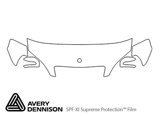 Mercedes-Benz S-Class 2003-2006 Avery Dennison Clear Bra Hood Paint Protection Kit Diagram