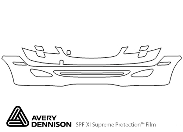 ##LONGDESCRIPTIONNAME2## Avery Dennison Clear Bra Bumper Paint Protection Kit Diagram