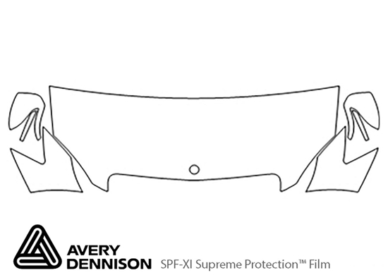 Mercedes-Benz S-Class 2007-2009 Avery Dennison Clear Bra Hood Paint Protection Kit Diagram