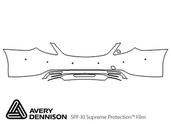 Mercedes-Benz S-Class 2015-2017 Avery Dennison Clear Bra Door Cup Paint Protection Kit Diagram