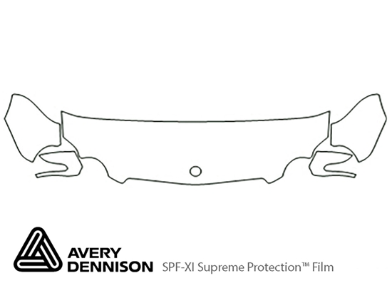 Mercedes-Benz SL-Class 2003-2005 Avery Dennison Clear Bra Hood Paint Protection Kit Diagram