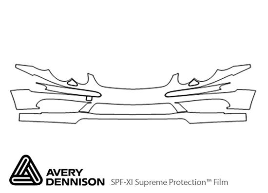 Mercedes-Benz SL-Class 2003-2006 Avery Dennison Clear Bra Bumper Paint Protection Kit Diagram