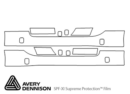 Mercedes-Benz SL-Class 2003-2008 Avery Dennison Clear Bra Door Cup Paint Protection Kit Diagram