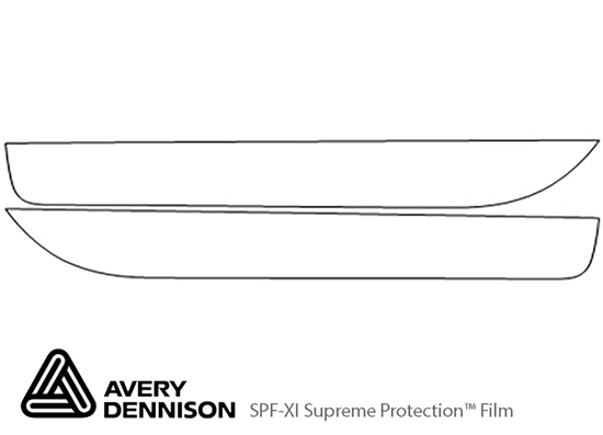 Mercedes-Benz SL-Class 2003-2012 Avery Dennison Clear Bra Door Cup Paint Protection Kit Diagram