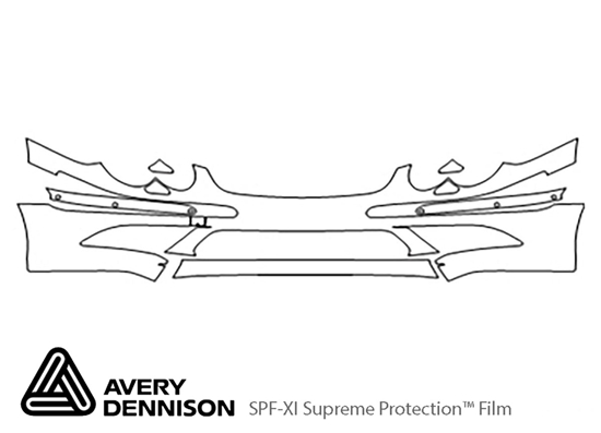 Mercedes-Benz SL-Class 2007-2008 Avery Dennison Clear Bra Bumper Paint Protection Kit Diagram