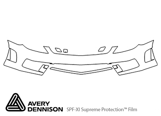 Mercedes-Benz SL-Class 2009-2011 Avery Dennison Clear Bra Bumper Paint Protection Kit Diagram