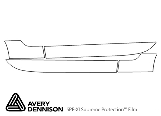 Mercedes-Benz SL-Class 2013-2016 Avery Dennison Clear Bra Door Cup Paint Protection Kit Diagram