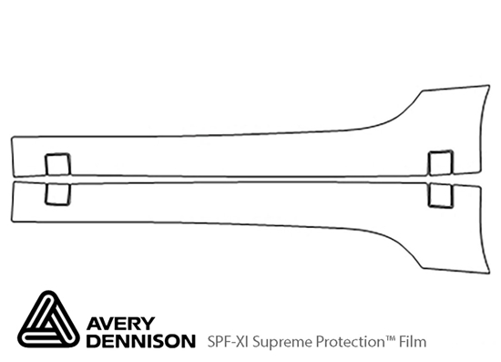 Mercedes-Benz SL-Class 2013-2016 Avery Dennison Clear Bra Door Cup Paint Protection Kit Diagram