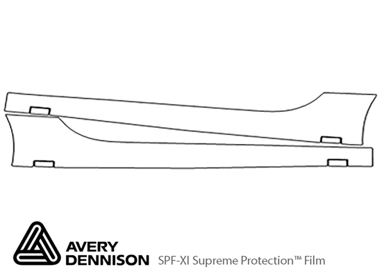 Mercedes-Benz SL-Class 2017-2020 Avery Dennison Clear Bra Door Cup Paint Protection Kit Diagram