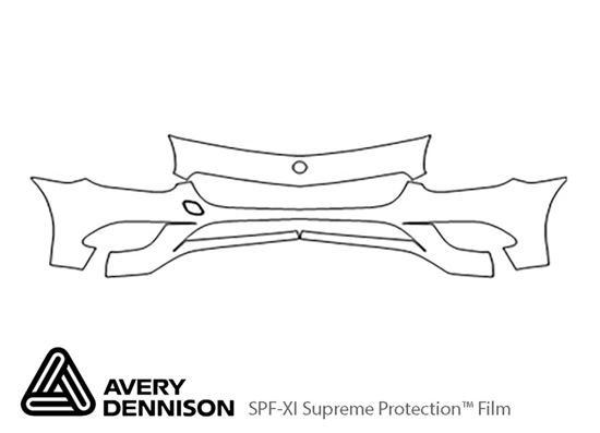 Mercedes-Benz SLC-Class 2017-2020 Avery Dennison Clear Bra Bumper Paint Protection Kit Diagram