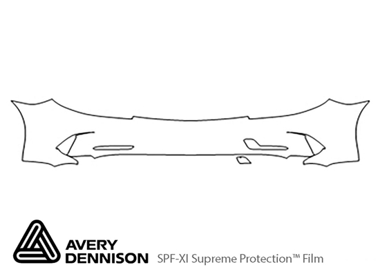 Mercedes-Benz SLC-Class 2017-2020 Avery Dennison Clear Bra Door Cup Paint Protection Kit Diagram