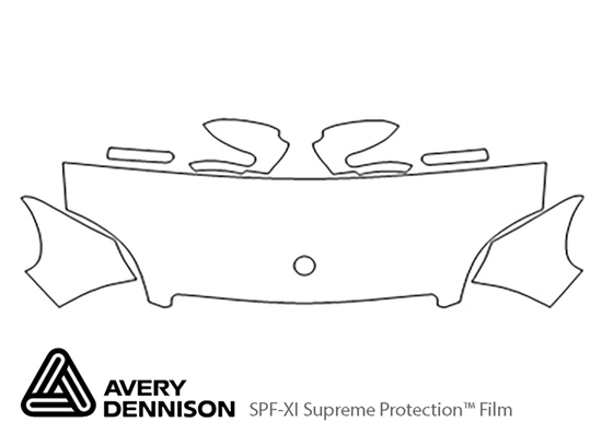 Mercedes-Benz SLK-Class 1998-2004 Avery Dennison Clear Bra Hood Paint Protection Kit Diagram