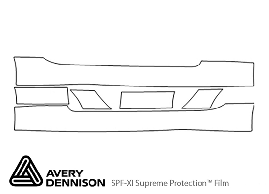 Mercedes-Benz SLK-Class 2005-2008 Avery Dennison Clear Bra Door Cup Paint Protection Kit Diagram