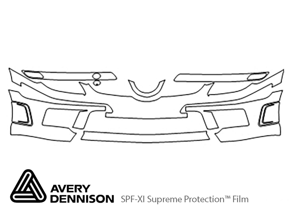 ##LONGDESCRIPTIONNAME2## Avery Dennison Clear Bra Bumper Paint Protection Kit Diagram