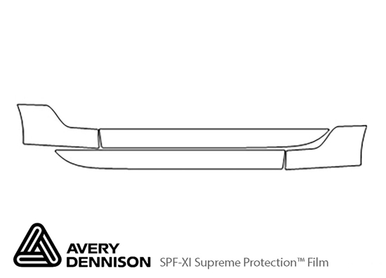 Mercedes-Benz SLK-Class 2012-2016 Avery Dennison Clear Bra Door Cup Paint Protection Kit Diagram