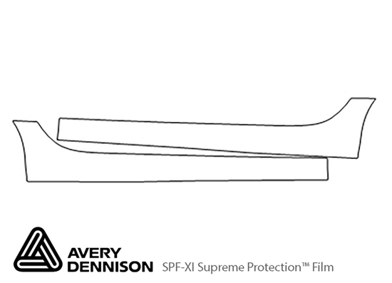 Mercedes-Benz SLK-Class 2012-2016 Avery Dennison Clear Bra Door Cup Paint Protection Kit Diagram