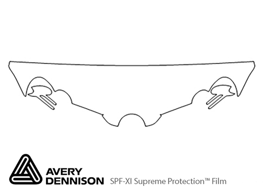 Mercedes-Benz SLR-Class 2005-2008 Avery Dennison Clear Bra Hood Paint Protection Kit Diagram