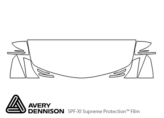 Mercedes-Benz SLS-Class 2011-2014 Avery Dennison Clear Bra Hood Paint Protection Kit Diagram