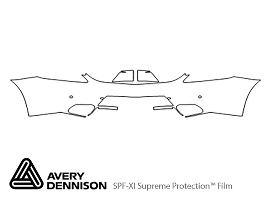 Mercedes-Benz SLS-Class 2011-2014 Avery Dennison Clear Bra Door Cup Paint Protection Kit Diagram