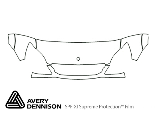 Mercedes-Benz Sprinter 2007-2009 Avery Dennison Clear Bra Hood Paint Protection Kit Diagram