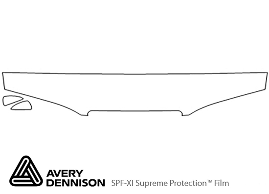 Mercury Cougar 1996-1997 Avery Dennison Clear Bra Hood Paint Protection Kit Diagram