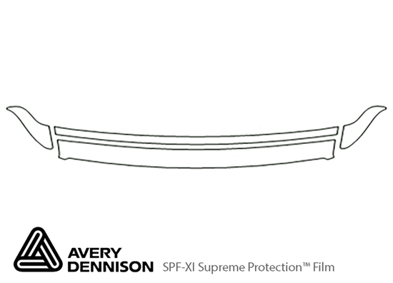 Mercury Grand Marquis 1997-2002 Avery Dennison Clear Bra Hood Paint Protection Kit Diagram