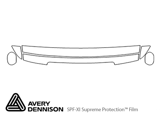 Mercury Grand Marquis 2003-2007 Avery Dennison Clear Bra Hood Paint Protection Kit Diagram