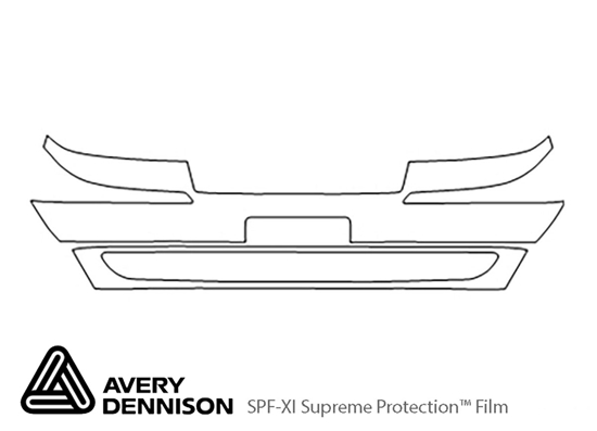 Mercury Marauder 2003-2004 Avery Dennison Clear Bra Bumper Paint Protection Kit Diagram