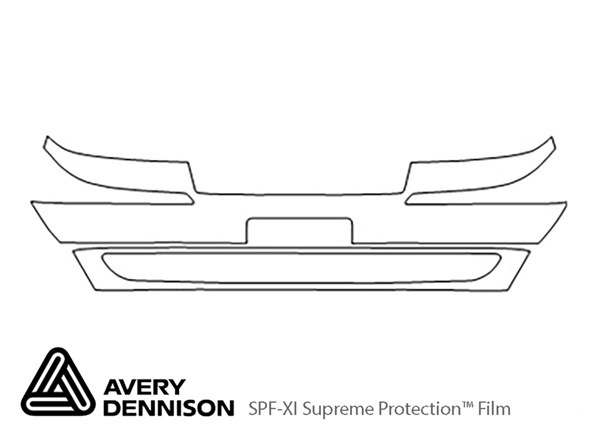 ##LONGDESCRIPTIONNAME2## Avery Dennison Clear Bra Bumper Paint Protection Kit Diagram