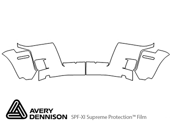 Mercury Mariner 2005-2007 Avery Dennison Clear Bra Bumper Paint Protection Kit Diagram