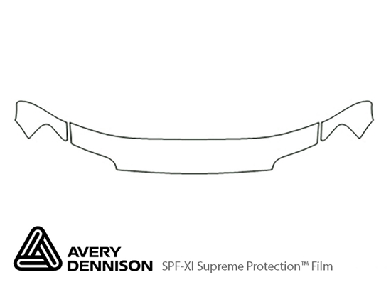 Mercury Mariner 2005-2007 Avery Dennison Clear Bra Hood Paint Protection Kit Diagram