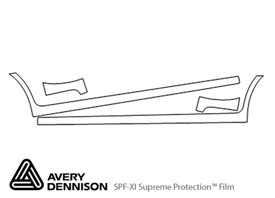 Mercury Milan 2006-2010 Avery Dennison Clear Bra Door Cup Paint Protection Kit Diagram