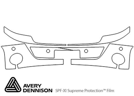 Mercury Monterey 2004-2007 Avery Dennison Clear Bra Bumper Paint Protection Kit Diagram