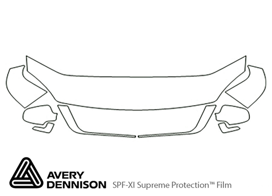 Mercury Monterey 2004-2007 Avery Dennison Clear Bra Hood Paint Protection Kit Diagram