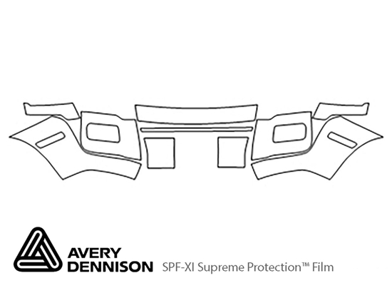 Mercury Mountaineer 2006-2010 Avery Dennison Clear Bra Bumper Paint Protection Kit Diagram