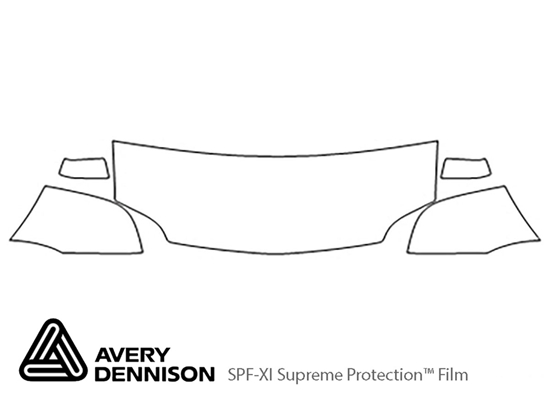 Mercury Mountaineer 2006-2010 Avery Dennison Clear Bra Hood Paint Protection Kit Diagram